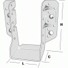 Sabots de charpente ailes extérieures SLE 2 mm type 320 64x128x60 mm carton de 40 pièces