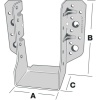 Sabots de charpente à ailes extérieures type SAE 440, carton de 25 sabots