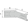 Equerre AB45C pour angle sortant, carton de 20 pièces