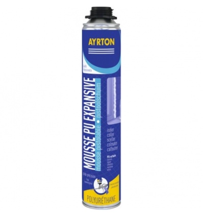 Mousse auto-expansive cartouche pistolable type à visser, contenance 700 ml net, carton de 12 cartouches