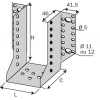 Sabots à ailes extérieures acier galvanisé SAE200, largeur intérieure 76 mm, hauteur 65mm, épaisseur 2mm, carton de 50p