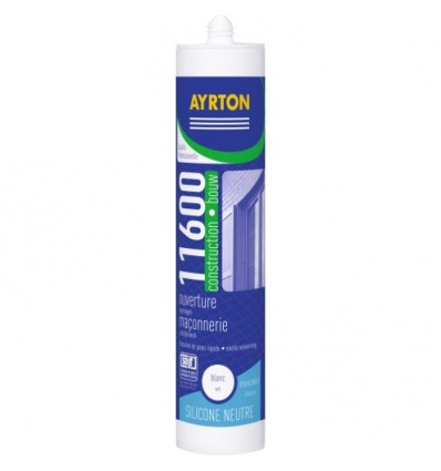 Mastic construction silicone neutre 11600 translucide en cartouche de 300 ml