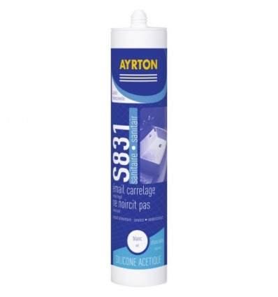 Mastic sanitaire silicone acétique S 831 translucide cartouche de 300 ml