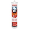 Colle et mastic neutre Fix All High Tack Clear polymère transparent carton de 12 cartouches de 290ml