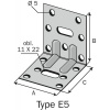 Équerres mixtes renforcées, longueur 90 mm, hauteur 105 mm, largeur 105 mm, épaisseur 3 mm, carton de 50 équerres