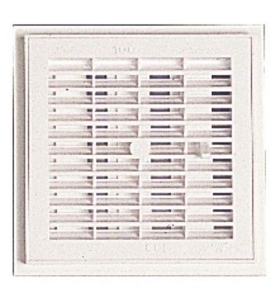 Grille de ventilation intérieure carrée à sceller 207 x 207 mm à fermeture