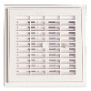 Grille de ventilation intérieure carrée à sceller 207 x 207 mm à fermeture