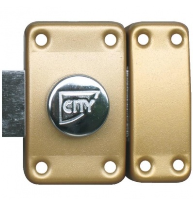 Verrou de sûreté à bouton City 25 varié cylindre de 45 mm coloris bronze