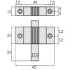 Loqueteau pour châssis aluminium finition argent