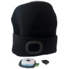 Bonnet avec éclairage LED frontal rechargeable USB