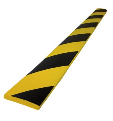 Protection plate en mousse, coloirs jaune/noir, longueur 75 cm, largeur 6 cm.