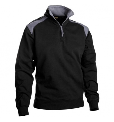 Sweat Coton 320 Gr Noir/Gris S