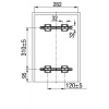 Poubelle Practi Eco pour caisson de 300 mm, bac de 3x10l avec coulisses Soft close, fixation sur le fond