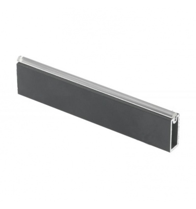 Tube de penderie rectangulaire Elite - longueur 3000 mm - 33 x 12 mm - finition anthracite