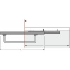 Porte-cintres coulissant Quadro - longueur 500 mm - finition argent