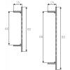 Grilles d'aération pour ameublement - à encastrer - en aluminium anodisé brun H60xL400mm