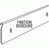 Profil alu finition de bordure pour plan épaisseur 38mm bord droit rayon 0-2mm longueur 670mm