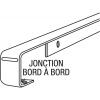 Profil alu jonction bord à bord pour plan épaisseur 38mm bord droit rayon 0-2mm longueur 670mm