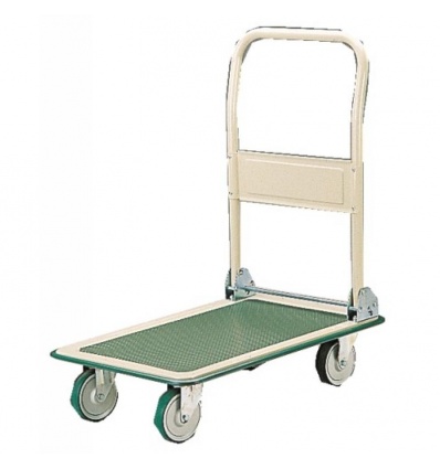 Chariot "Roulpratic" acier embouti renforcé plateau de 730x475x20mm roues non tachantes Ø125 mm charge 300kg