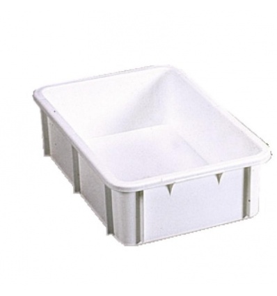 Bac gerbable plastique blanc, capacité 12 litres, dimensions 400 x 300 x 165 mm