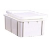 Bac gerbable plastique blanc, capacité 12 litres, dimensions 400 x 300 x 165 mm