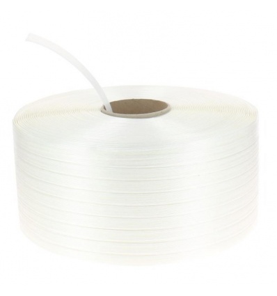 Feuillard textile blanc, largeur 19 mm, longueur 600 m