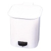 Poubelle plastique blanc pour sanitaires, 4 litres