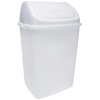 Poubelle plastique blanche à couvercle basculant 50 litres