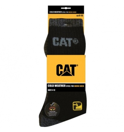 LOT DE 2 PAIRES DE CHAUSSETTES CATERPILLAR GRIS/NOIR TAILLE 41/45