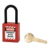 CADENAS CONSIGNATION 40 ANSE INOX H38MM ROUGE +jeu étiquette