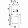 CADENAS CONSIGNATION 40 ANSE INOX H38MM JAUNE + jeu étiquette