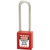 Cadenas de consignation 76mm anse inox rouge