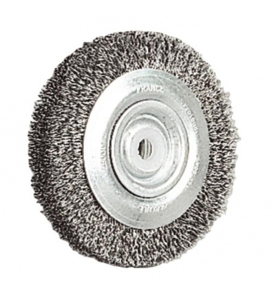 Brosse circulaire acier diamètre 150 mm épaisseur 20 mm fil diamètre 0,35 mm