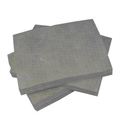 Feuilles absorbantes universelles PIG® en polypropylène pour huiles, eau, solvants, carton de 100 feuilles