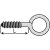 Pitons vis à bois laiton, diamètre 3,5 mm, longueur 20 mm, boîte de 25 pitons