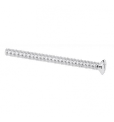 Vis à métaux tête fraisée empreinte fendue acier zingué blanc entièrement filetées, diamètre 4 mm, longueur 60 mm, boîte de 500 