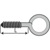 Pitons vis à bois acier zingué, diamètre 2,5 mm, longueur 10 mm, boîte de 200 pitons