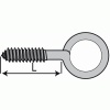 Pitons vis à bois acier zingué, diamètre 4,5 mm, longueur 25 mm, boîte de 100 pitons