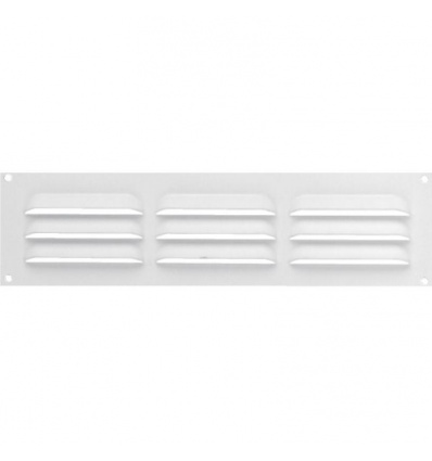 Grille de ventilation à persiennes - aluminium blanc 300 x 300 mm