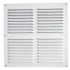 Grille de ventilation à persiennes - aluminium blanc 300 x 300 mm