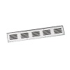 Grille de ventilation à persiennes - aluminium anodisé 240 x 50 mm