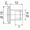 Écrous douille tête plate 6 pans creux, acier nickelé, diamètre 6 mm, boite de 100 pièces