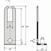 Coulisseau pour attache de suspente de plafond suspendu 19x60 mm, boîte de 100 pièces.