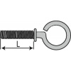 Pitons vis à métaux acier zingué, diamètre 5 mm, longueur 60 mm, boîte de 50 pitons