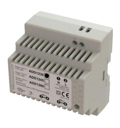 Alimentation pour rail DIN 3 modules 230 Volts AC sortie 12 Volts DC 3,5 Ampères