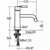 Mitigeur de lavabo ATICA hauteur 160mm