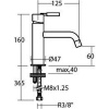 Mitigeur de lavabo ATICA hauteur 160mm