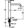 Mitigeur de lavabo ATICA hauteur 300mm