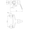 Mitigeur de douche Dilos entraxe 150 mm chromé