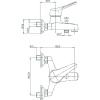 Mitigeur bain/douche Dilos entraxe 150 mm chromé